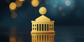 Institutional interest in crypto ETFs shown in a news-style image